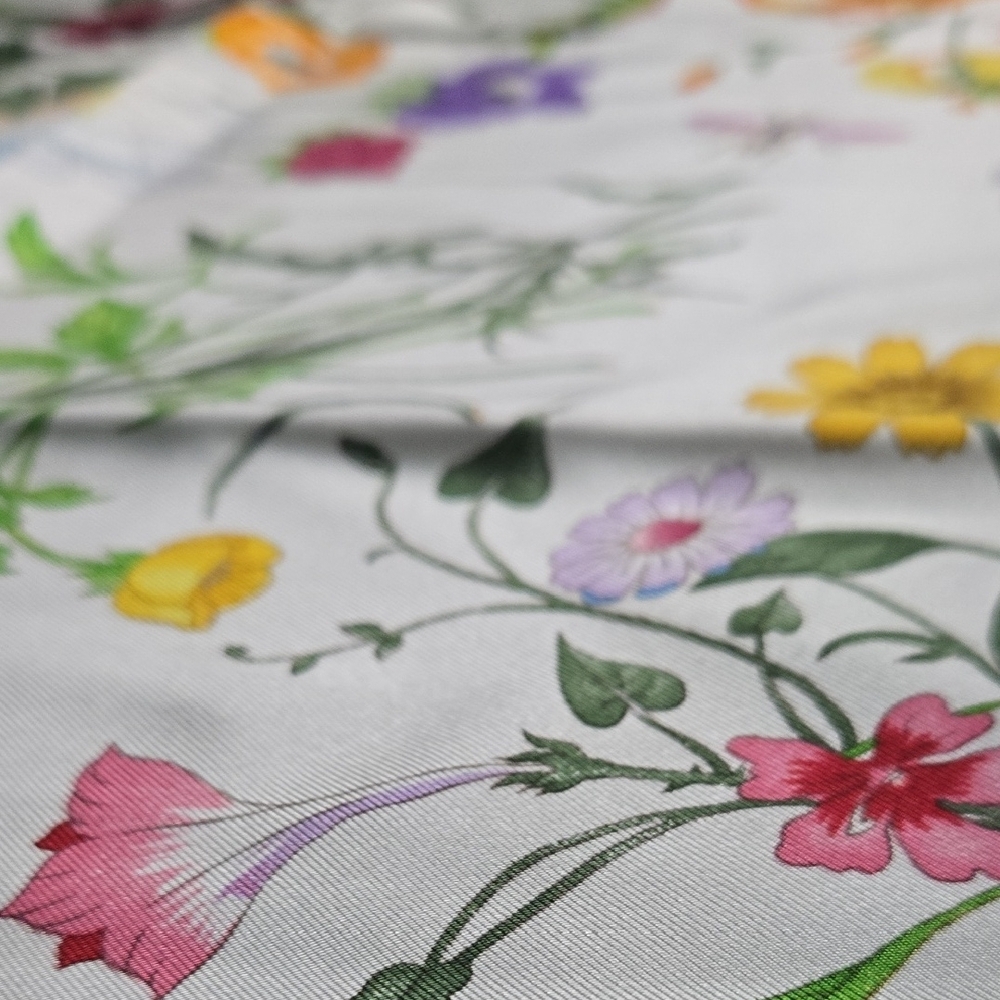 Gucci Multicolor Floral Silk Scarf - Picture 8 of 11